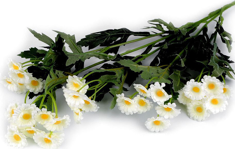 Umělá mini chryzantéma Varianta: 1 krémová světlá, Balení: 1 ks
