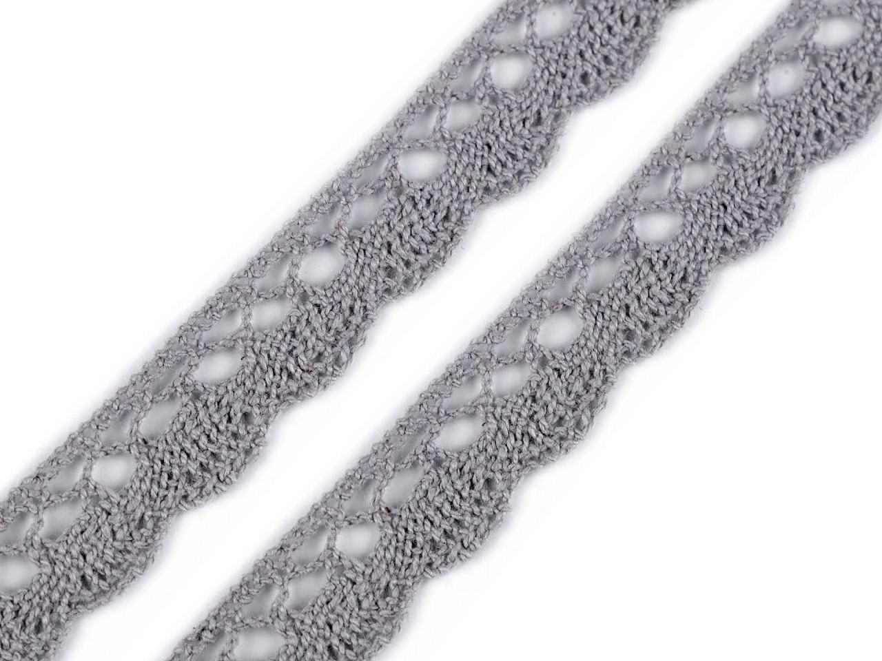 Bavlněná krajka paličkovaná šíře 15 mm Varianta: 17 šedá, Balení: 27 m