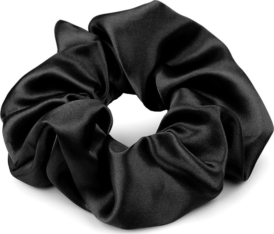 Saténová scrunchie gumička do vlasů Varianta: 58 zelená sv. neon, Balení: 1 ks