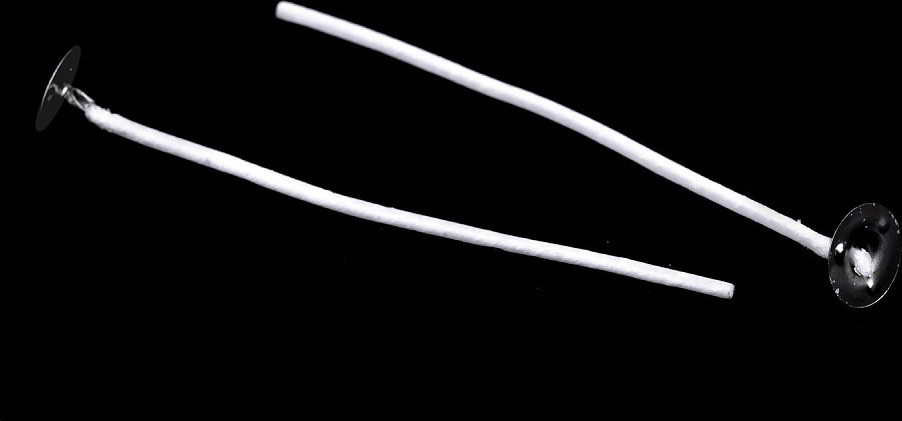 Knot na svíčky s plíškem 8,5 cm Varianta: bílá, Balení: 100 ks