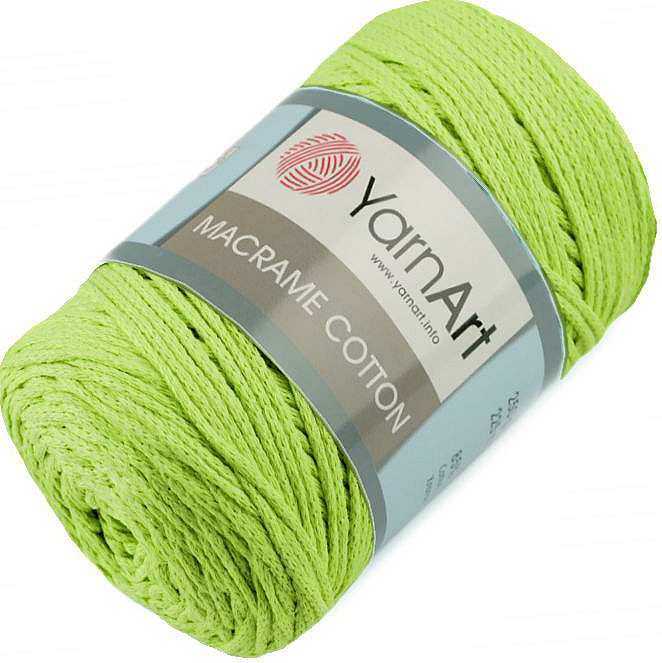 Pletací příze Macrame Cotton 250 g Varianta: 7 (755) zelená sv., Balení: 1 ks