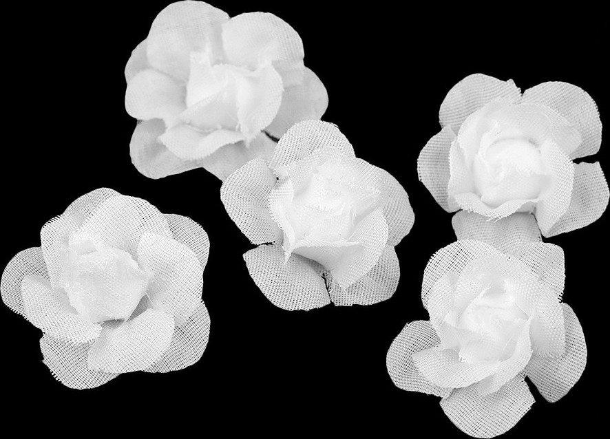 Umělý květ růže Ø2,8 cm Varianta: 4 modrá světlá, Balení: 5 ks