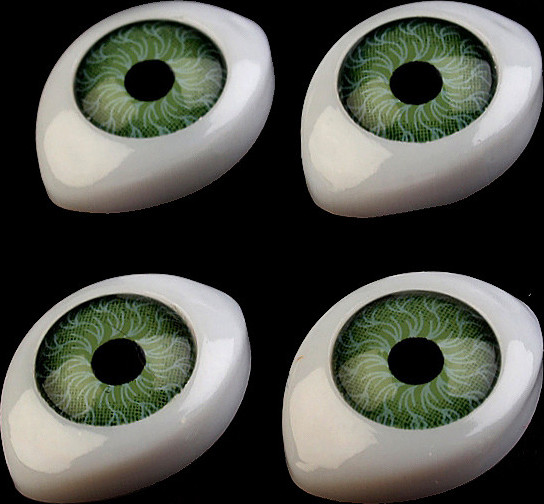 Plastové oči k nalepení 12x17mm Varianta: 3 zelenkavá, Balení: 20 ks