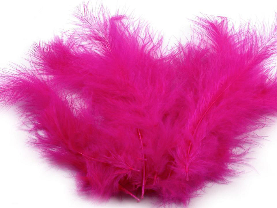 Pštrosí peří délka 9-16 cm Varianta: 21 růžová pink, Balení: 1 sáček