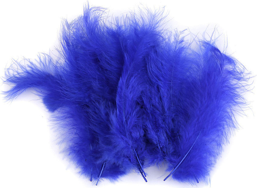 Pštrosí peří délka 9-16 cm Varianta: 28 modrá královská světlá, Balení: 1 sáček