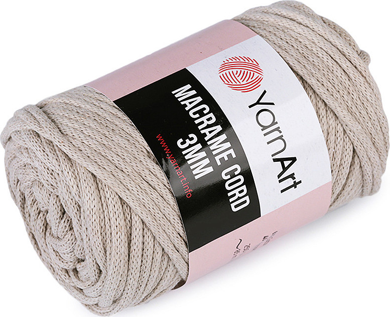 Pletací příze Macrame Cord 250 g Varianta: 2 (753) přírodní, Balení: 1 ks