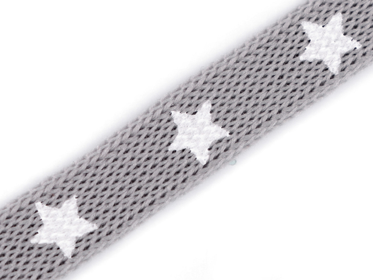 Oděvní šňůra plochá šíře 10 mm hvězdy Varianta: 3 šedá, Balení: 20 m