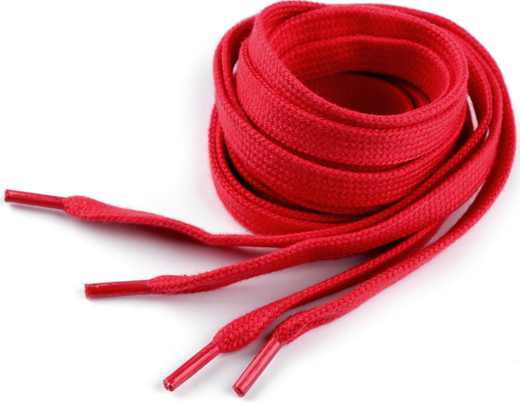 Bavlněné tkaničky do bot / tenisek / mikin délka 130 cm Varianta: 4 (3100) červená, Balení: 2 ks