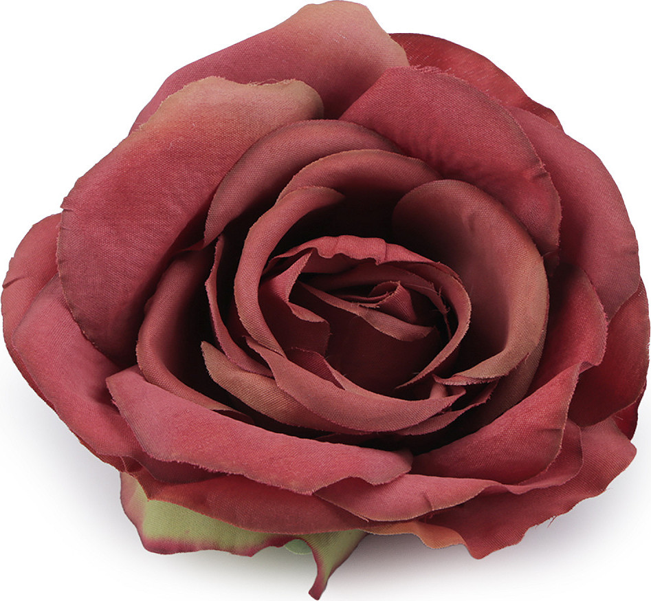 Umělý květ růže Ø10 cm Varianta: 5 bordó sv., Balení: 1 ks