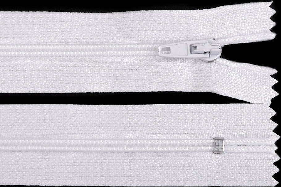 Spirálový zip šíře 3 mm délka 12 cm autolock Varianta: 101 bílá, Balení: 1 ks