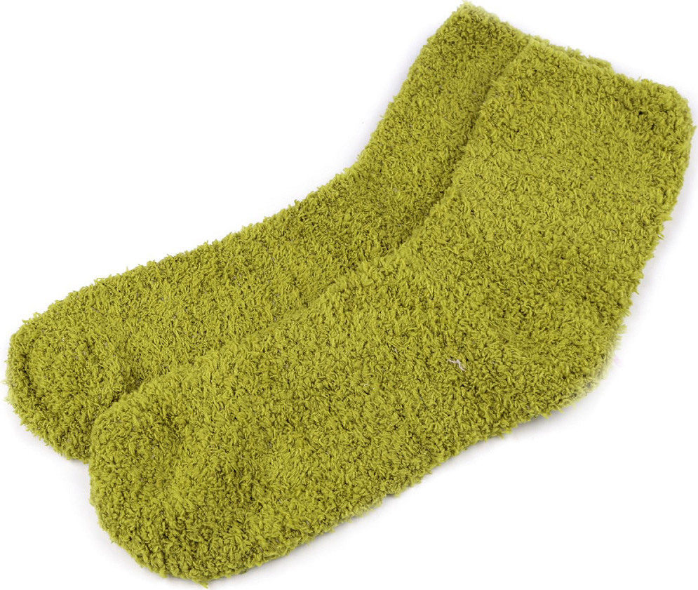 Dámské / dívčí froté ponožky Varianta: 6 zelená jablková, Balení: 1 pár