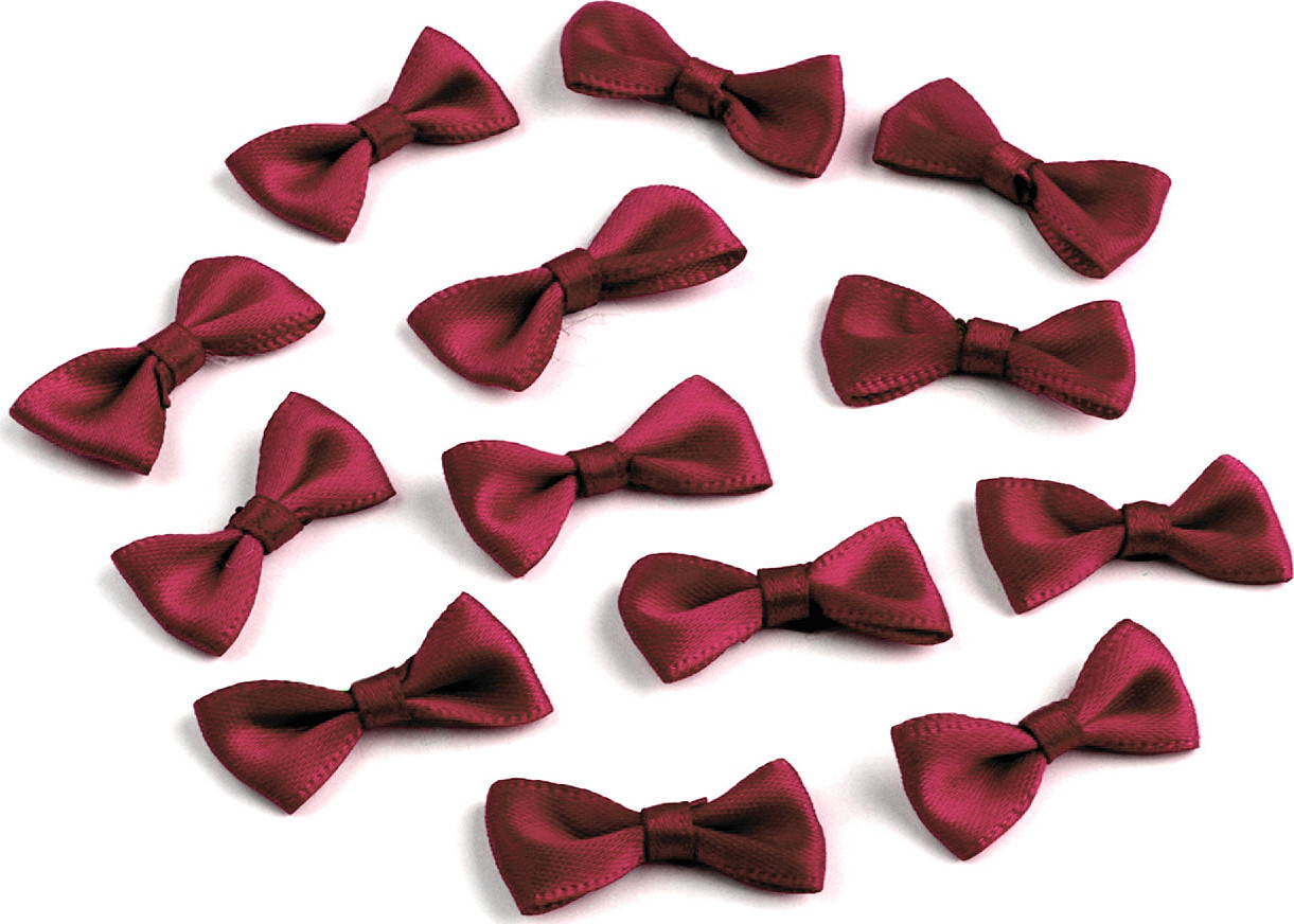 Svatební / prádlové mašličky 12x25 mm saténové Varianta: 22 (14) pink, Balení: 5 ks