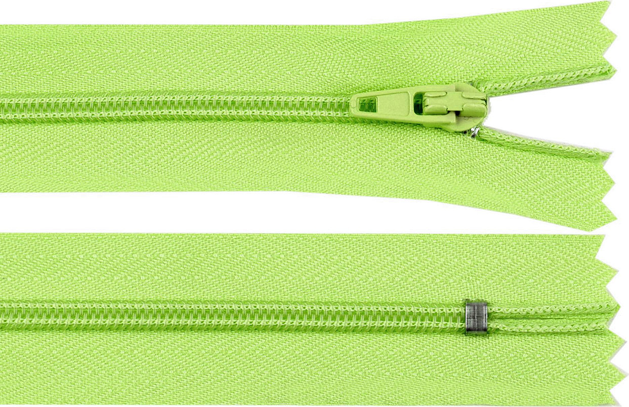 Spirálový zip No 3 délka 14 cm autolock Varianta: 234 zelená sv., Balení: 1 ks