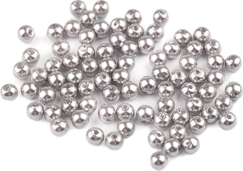Plastové voskové korálky / perly Glance Ø5 mm Varianta: F30 šedá perlová, Balení: 500 g