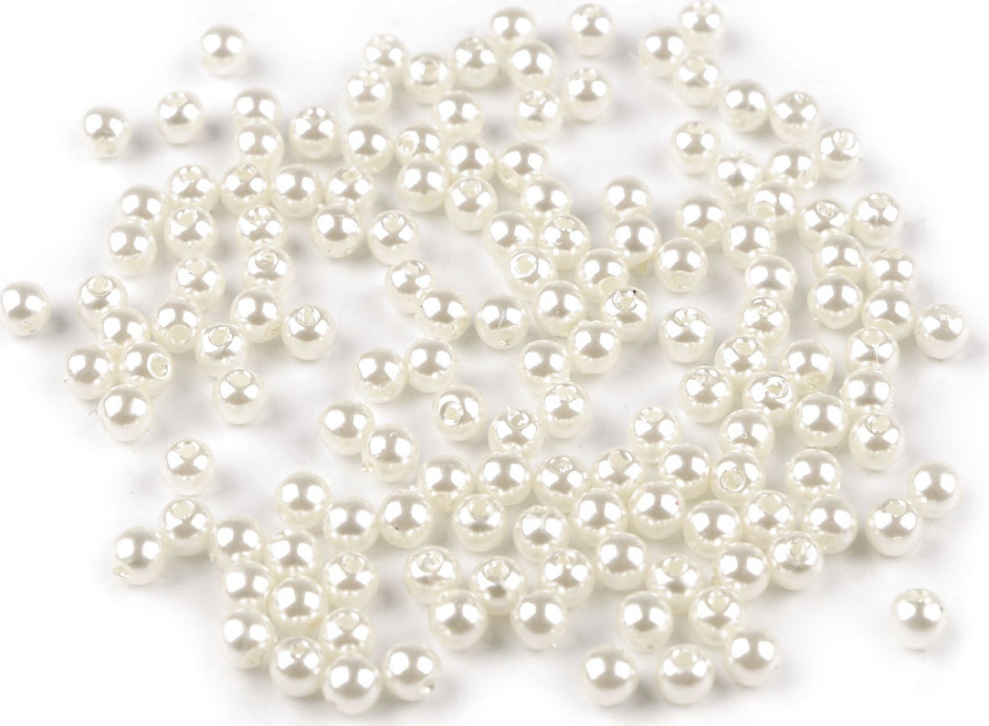 Plastové voskové korálky / perly Glance Ø5 mm Varianta: F61 perlová, Balení: 10 g