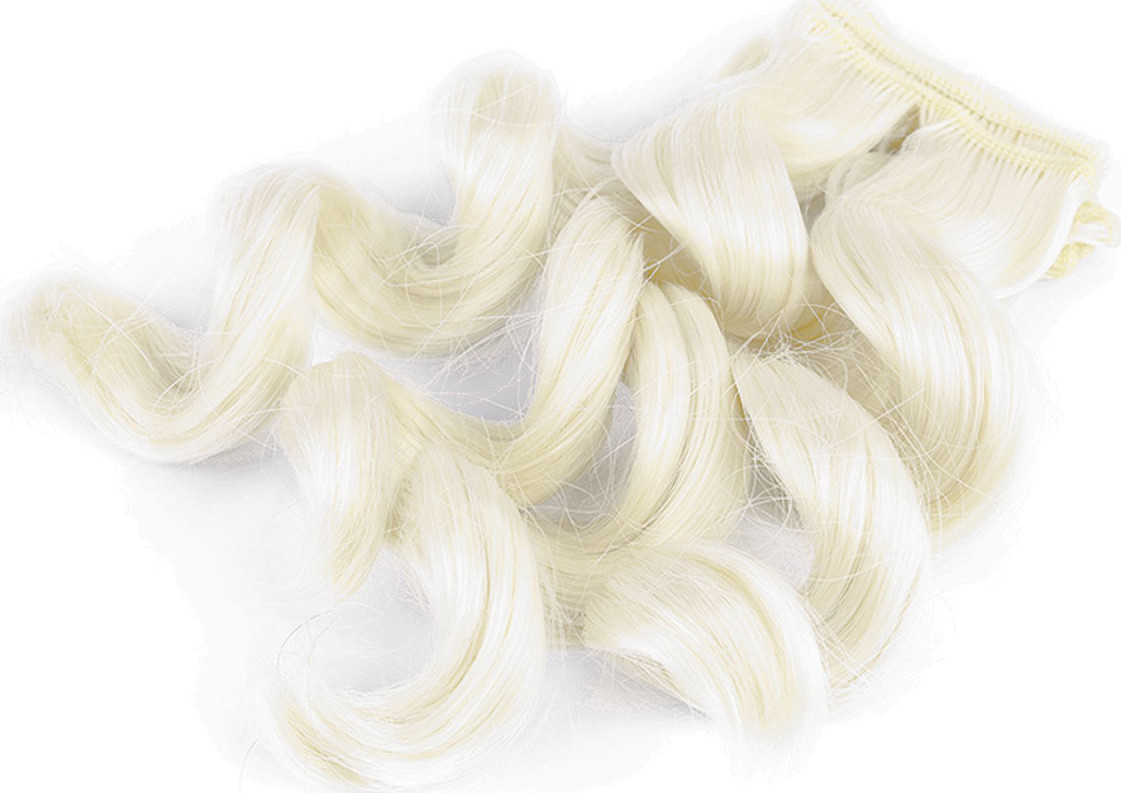 Paruka / vlasy pro panenky 25 cm vlnité Varianta: 8 blond nejsvětlejší, Balení: 1 ks