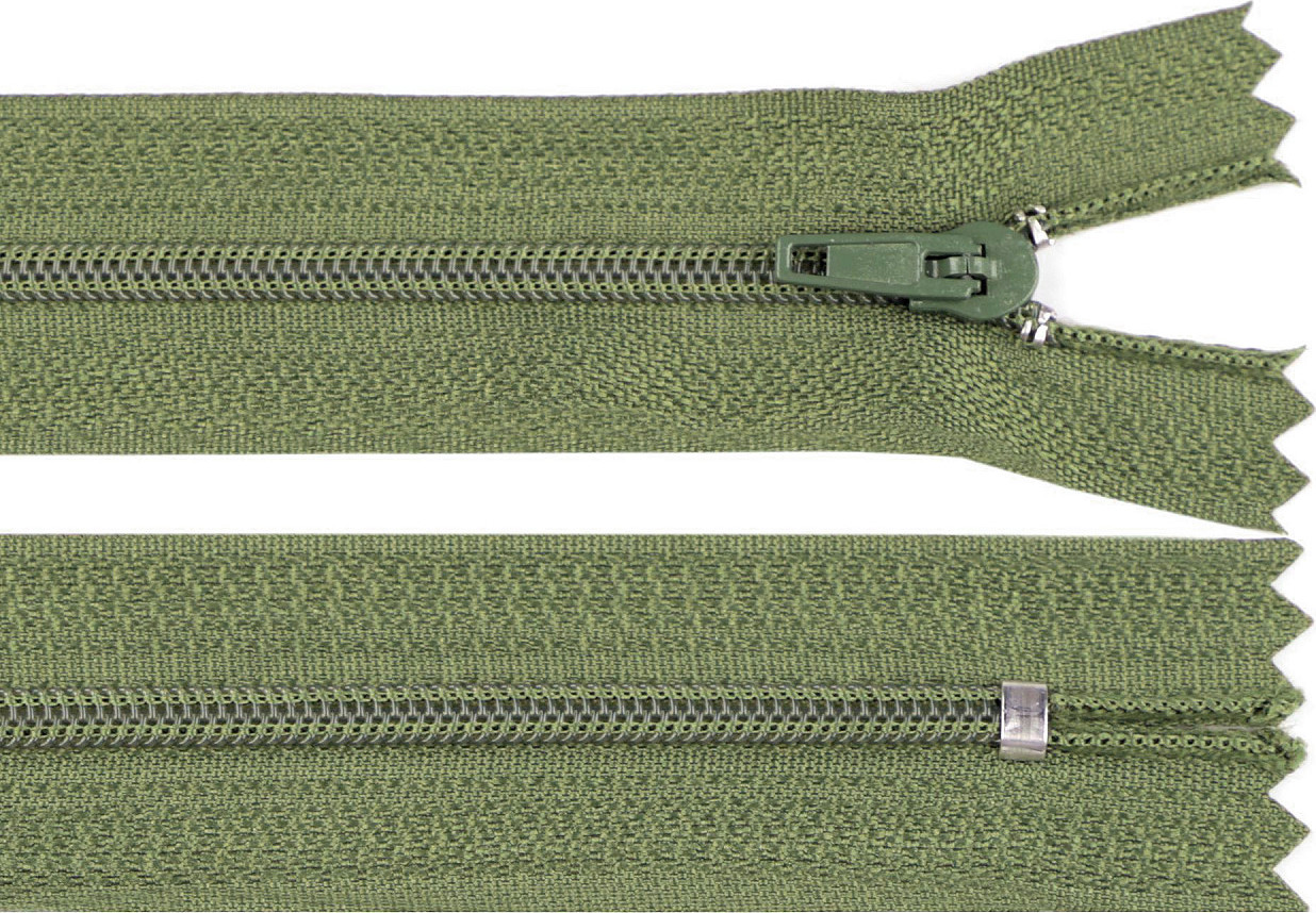 Spirálový zip šíře 3 mm délka 40 cm pinlock Varianta: 265 zelená lahvová, Balení: 1 ks