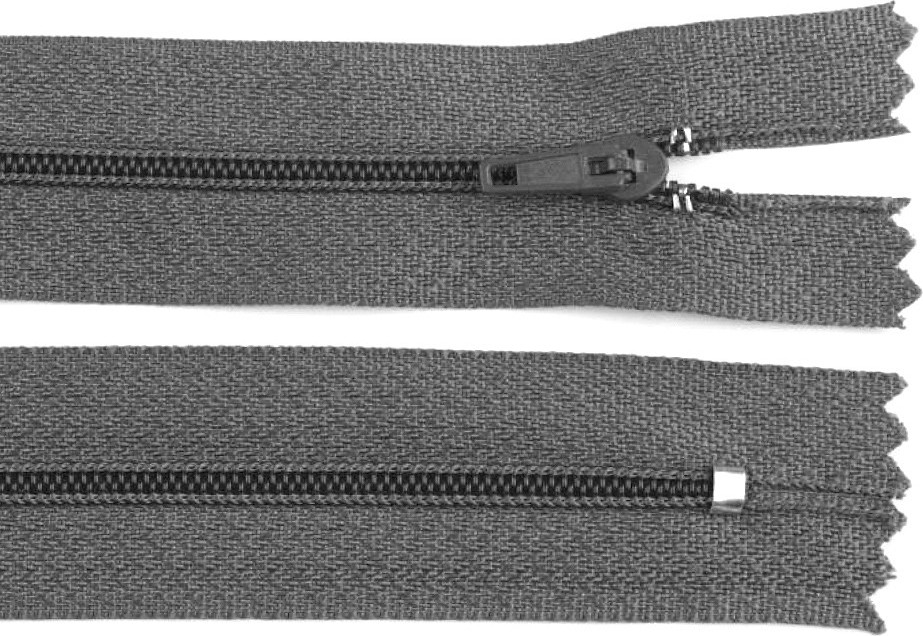 Spirálový zip šíře 3 mm délka 40 cm pinlock Varianta: 312 šedá tmavá, Balení: 1 ks