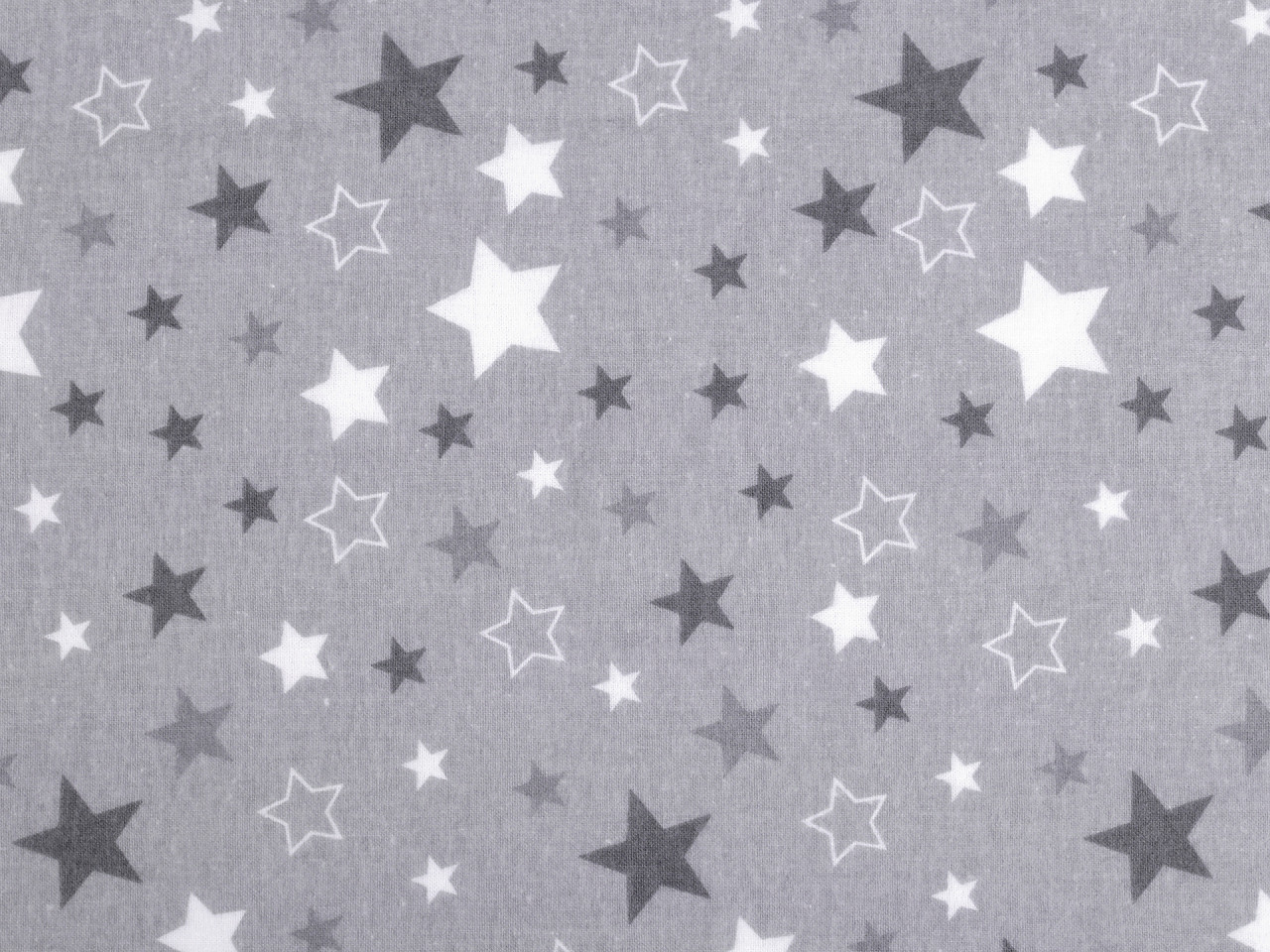 Bavlněný flanel hvězdy Varianta: 2 (366) šedá, Balení: 1 m