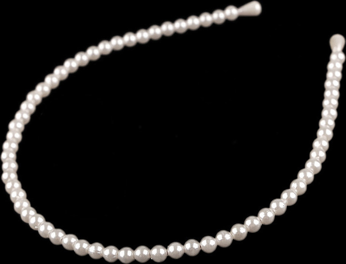 Perlová čelenka do vlasů Varianta: 2 (Ø6 mm) perlová, Balení: 1 ks
