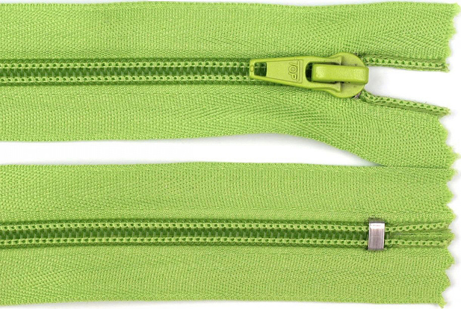 Spirálový zip šíře 5 mm délka 18 cm POL Varianta: 234 zelená sv., Balení: 1 ks