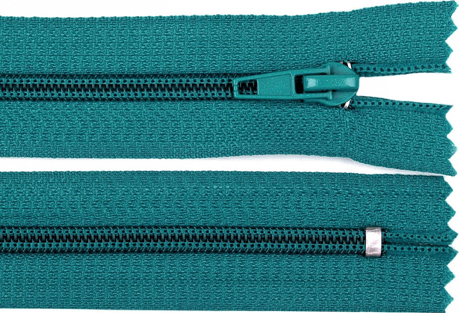 Spirálový zip šíře 5 mm délka 18 cm POL Varianta: 275 tyrkys zelený tmavý, Balení: 1 ks
