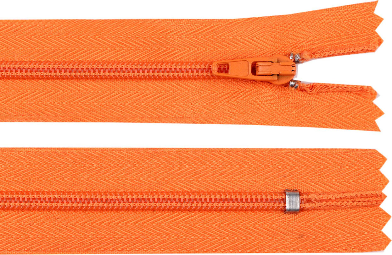 Spirálový zip šíře 3 mm délka 18 cm autolock Varianta: 157 oranžová dýňová, Balení: 1 ks