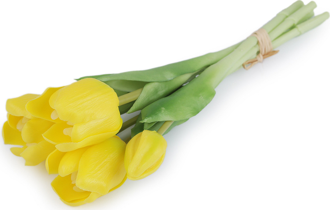 Umělá kytice tulipán Varianta: 3 žlutá, Balení: 1 svaz.