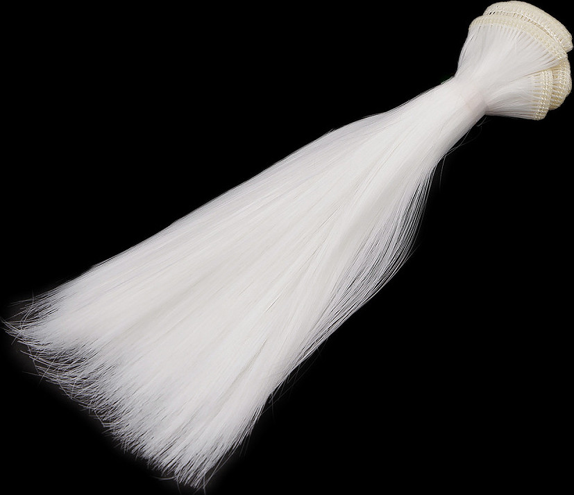 Paruka / vlasy pro panenky 15 cm Varianta: 6 bílá, Balení: 1 ks