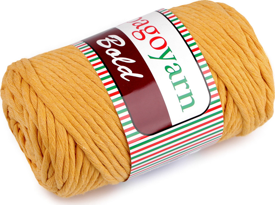 Špagetová pletací příze Bold 250 g Varianta: 4 (125) hořčicová, Balení: 1 ks