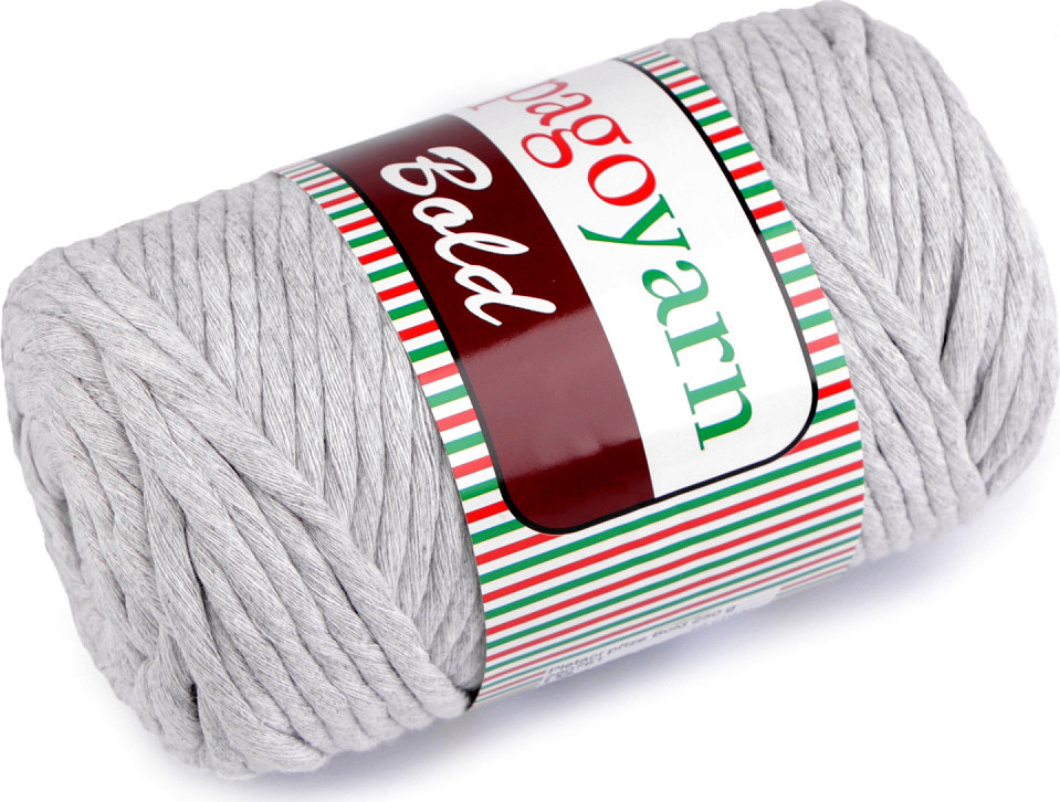 Špagetová pletací příze Bold 250 g Varianta: 10 (103) šedá nejsvětlejší, Balení: 1 ks