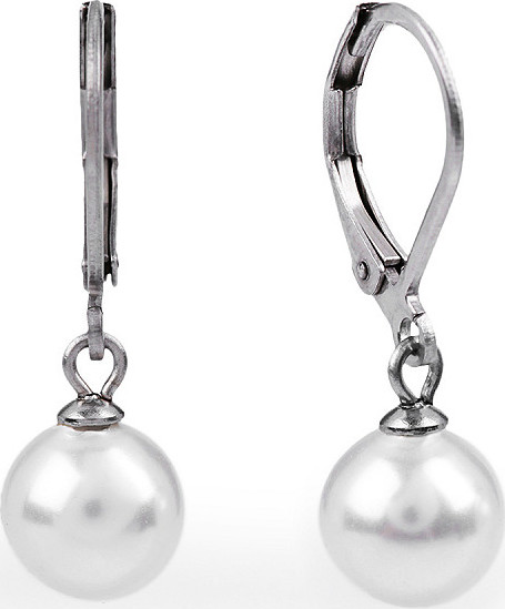 Perlové náušnice z nerezové oceli Varianta: 1 (Ø8 mm) perlová, Balení: 1 pár