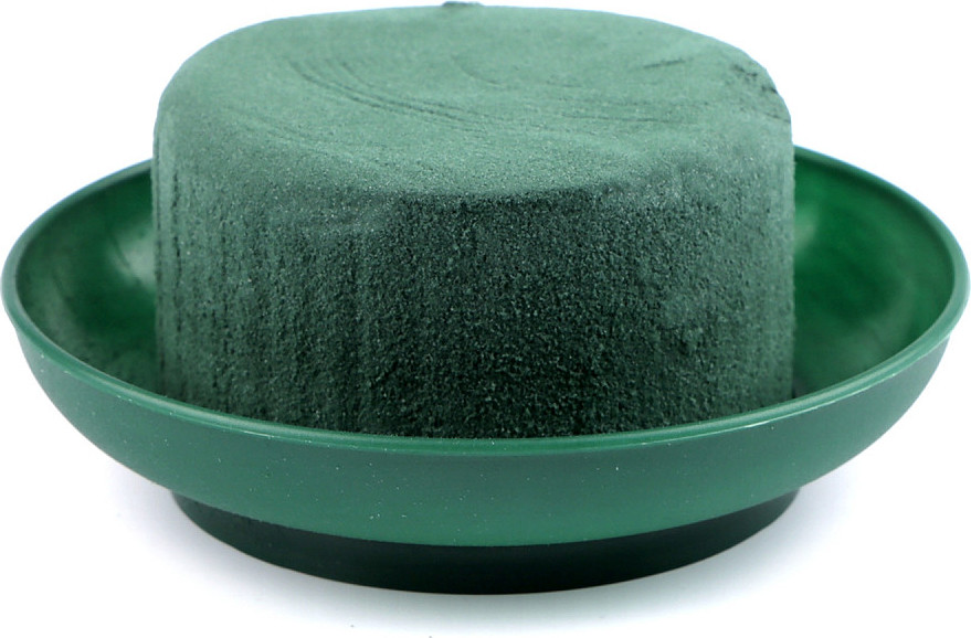 Aranžovací hmota Florex s miskou Ø12 cm Varianta: 1 zelená, Balení: 1 ks