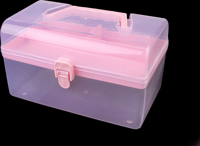Plastový box / kufřík Varianta: 1 růžová sv., Balení: 1 ks