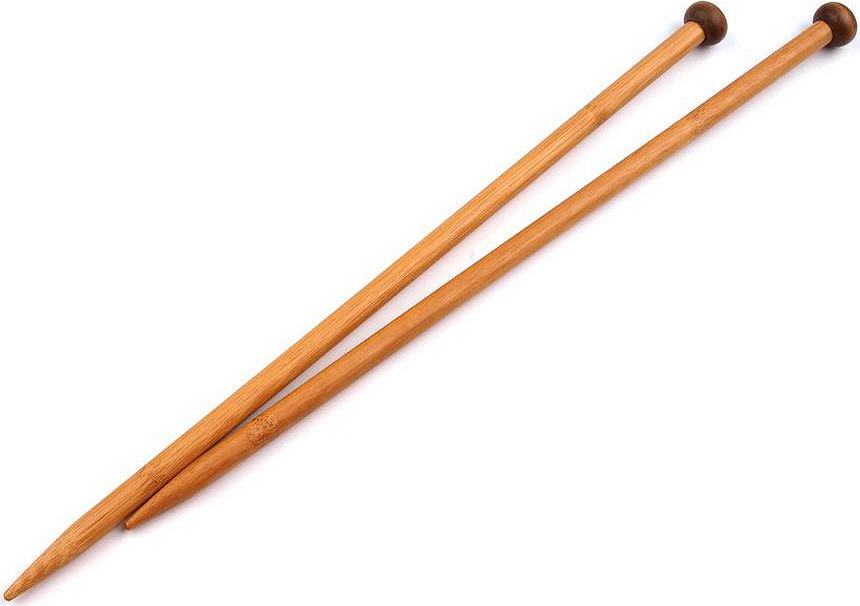 Rovné jehlice č. 10 bambus Varianta: 1 bambus tmavý, Balení: 25 pár