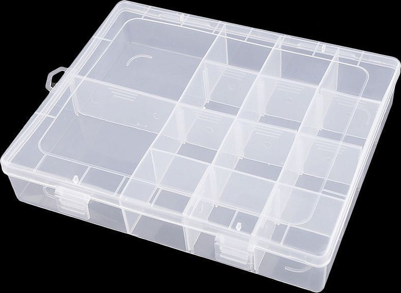 Plastový box / zásobník 4x17x21 cm Varianta: 1 transparent, Balení: 1 ks