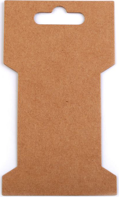 Papírová karta natural 6,6x11,5 cm s výřezem Varianta: hnědá přírodní, Balení: 100 ks