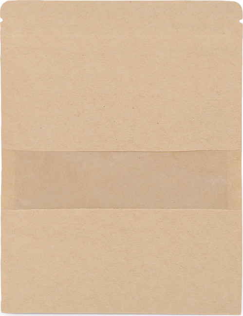 Papírový sáček s průhledem, velký Varianta: 1 přírodní stř., Balení: 10 ks