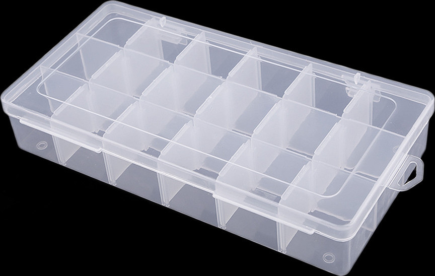 Plastový box / zásobník 12,5x23x4 cm Varianta: transparent, Balení: 1 ks