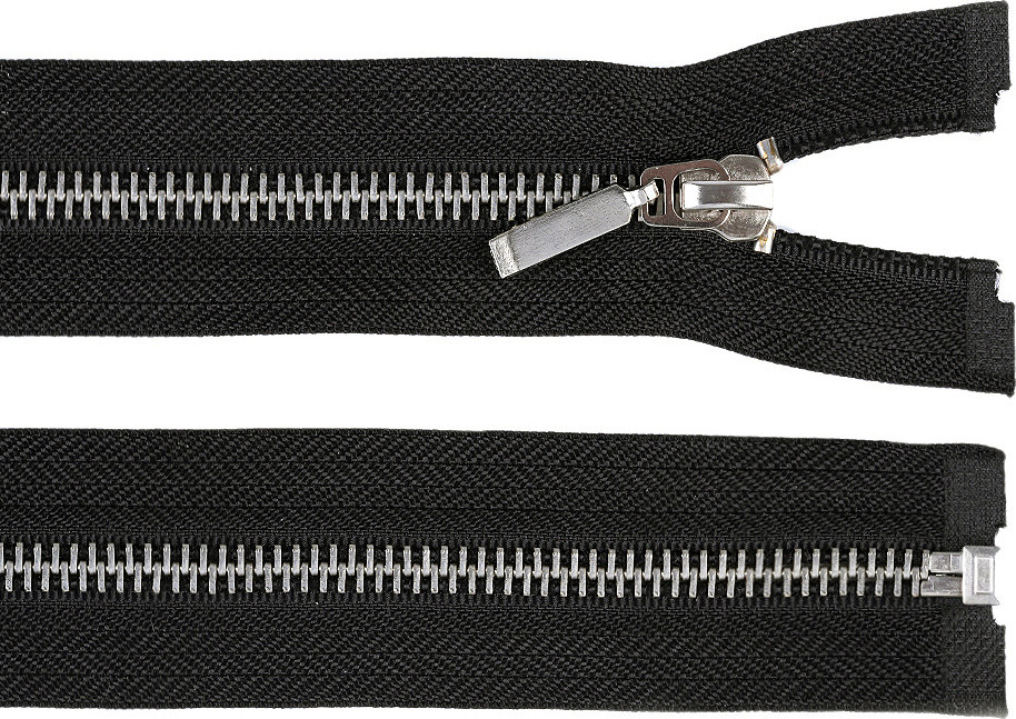 Kovový zip šíře 6 mm délka 60 cm Varianta: 322 černá, Balení: 1 ks