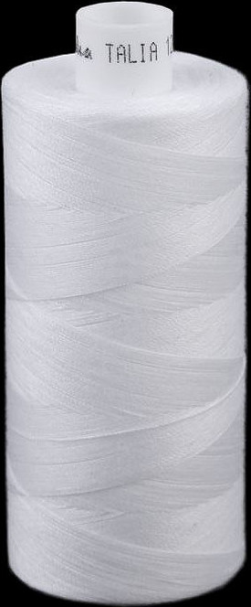 Polyesterové nitě pro overlocky i klasické šití Talia 120 návin 1000 m Varianta: 0700 bílá, Balení: 10 ks