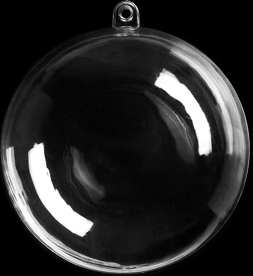 Plastová koule Ø14 cm dvoudílná Varianta: transparent, Balení: 6 ks