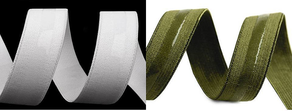 Pruženka šíře 20 mm se silikonem Varianta: 10 zelená khaki, Balení: 5 m