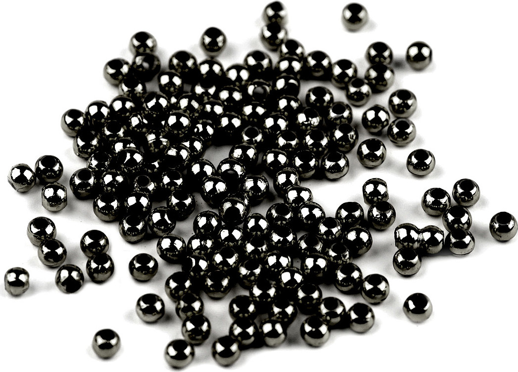 Plastové voskové korálky / perly Glance Ø3 mm Varianta: 02 černá, Balení: 10 g