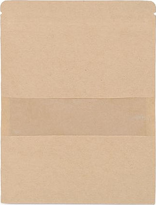 Papírový sáček s průhledem, malý Varianta: 1 (10 x 15 cm) přírodní stř., Balení: 10 ks