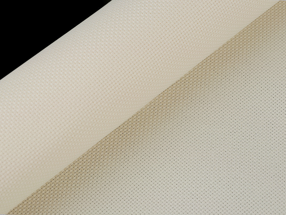 Vyšívací tkanina Kanava 54 oček šíře 50 cm Varianta: 2 vanilková, Balení: 5 m