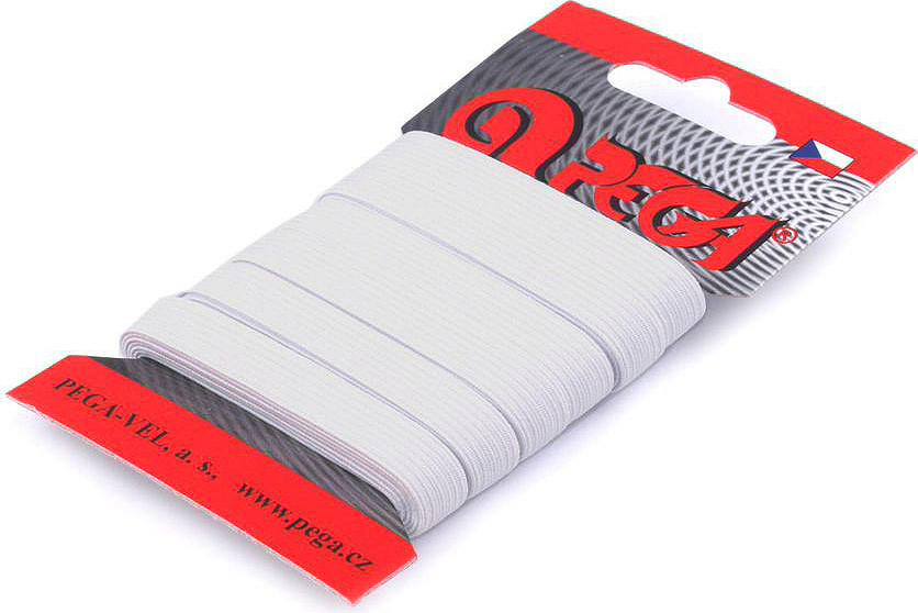 Prádlová pruženka na kartě šíře 9 mm Varianta: 1 bílá, Balení: 1 karta