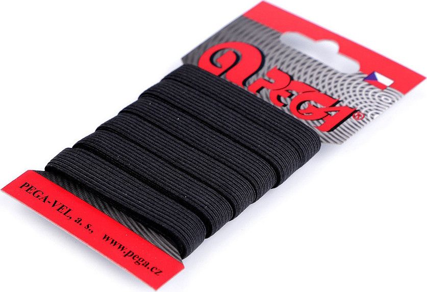 Prádlová pruženka na kartě šíře 9 mm Varianta: 2 černá, Balení: 1 karta