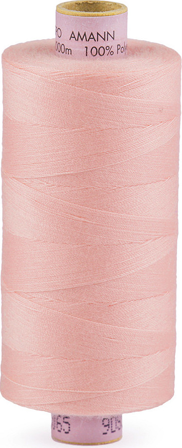Polyesterové nitě Aspo návin 1000 m Amann Varianta: 0065 růžová lasturová, Balení: 1 ks