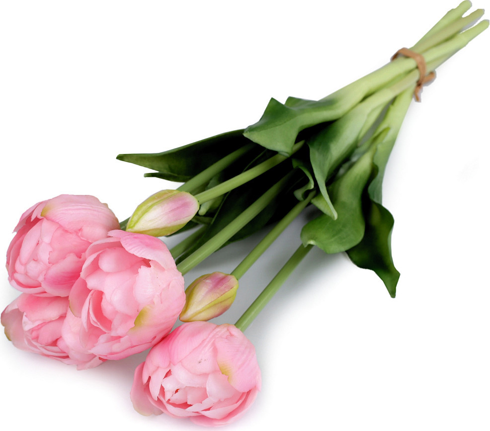 Umělá kytice tulipán Varianta: 3 růžová nejsv., Balení: 1 svaz.